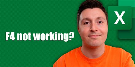 why doesn't f4 work in excel