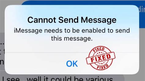 why i cannot send message in imessage