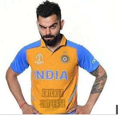 why india is wearing orange jersey
