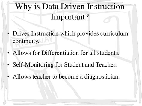 why is data driven instruction important