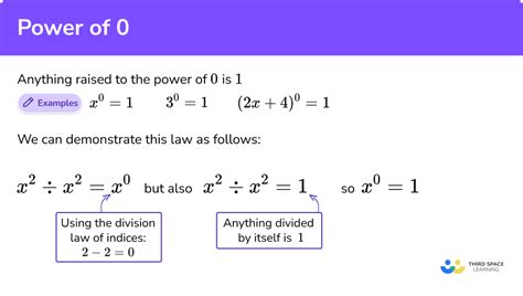 why is everything to the power of 0 equal to 1