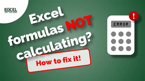 5 Excel Calculation Fixes