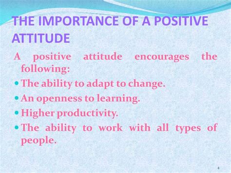 why is having a positive attitude important