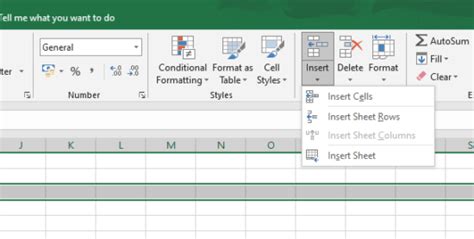 why is insert column greyed out in excel