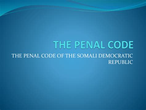 why is it called penal code