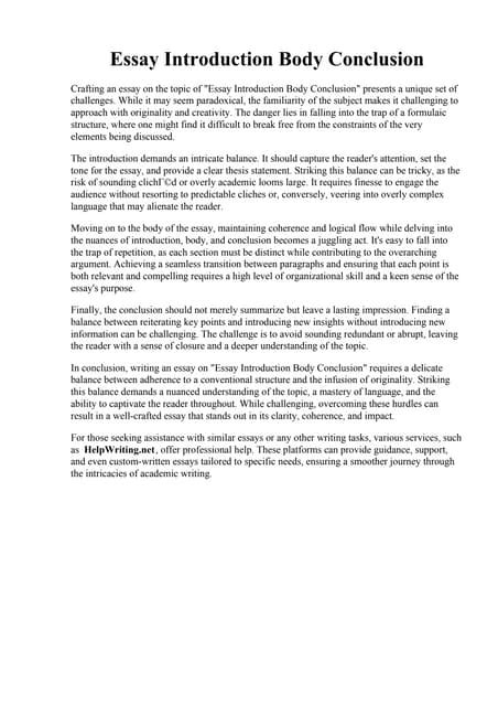 why is it important for speeches to have an introduction body and conclusion