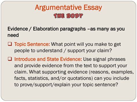 why is it important to provide evidence in an argumentative text