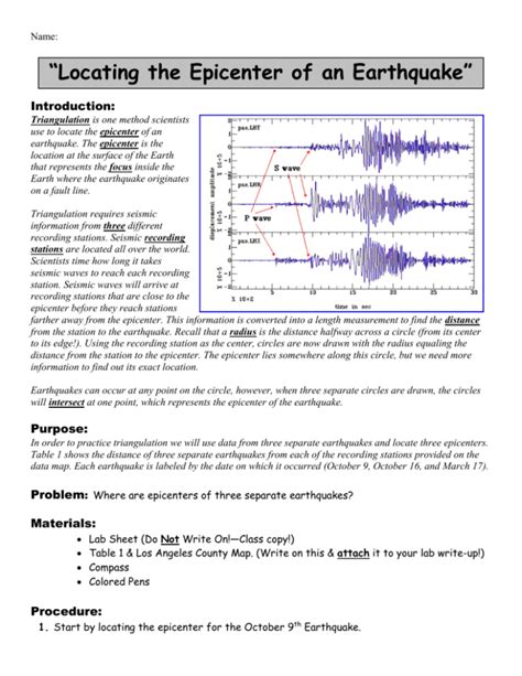 why is it important to study the triangulation method of an earthquake