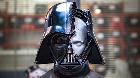 why is luke's face in darth vader's helmet