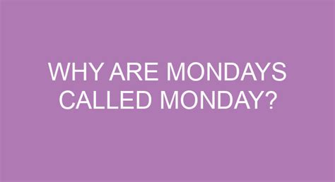 why is monday called monday