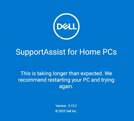 why is my dell support assist not working