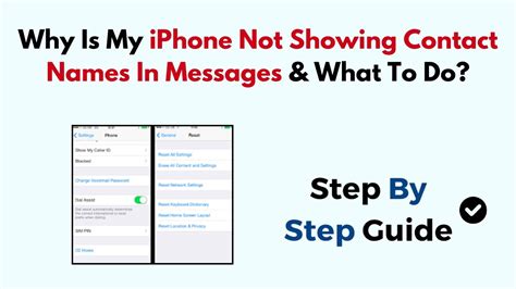 why is my iphone not showing contact names when i receive calls