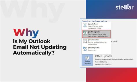 why is my outlook email not updating automatically