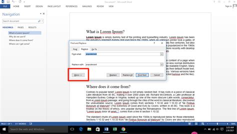 why is my replace function not working in word
