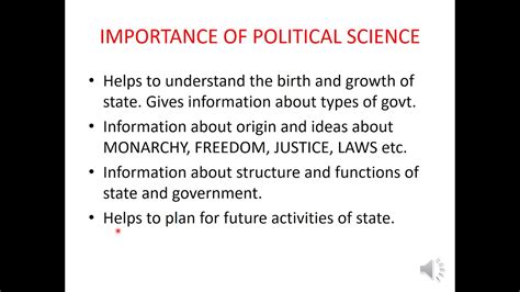 why is political science important