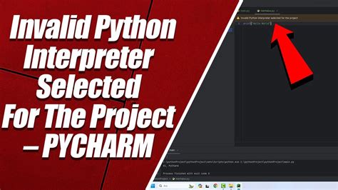 why is python interpreter invalid pycharm