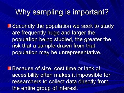 why is sampling necessary in statistical investigation