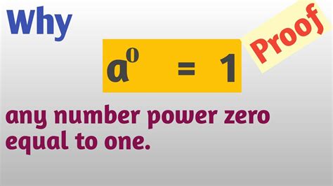 why is the power of zero equal to 1