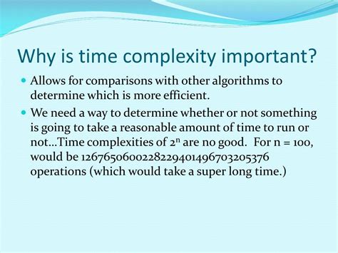 why is time complexity more important than space complexity
