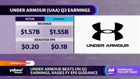 why is under armour stock down today