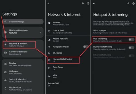 why is usb tethering not working