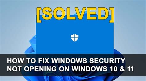 why is windows security not loading