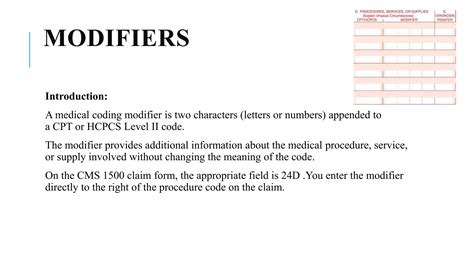 why modifiers are used in medical coding