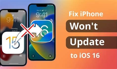 why my iphone cannot update ios 16