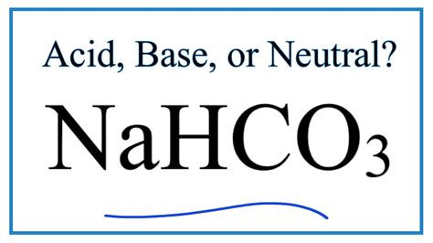 why nahco3 is a basic salt