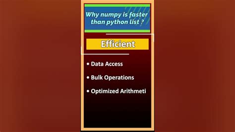 why numpy is faster than list