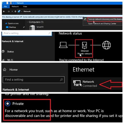why pc is not showing in network