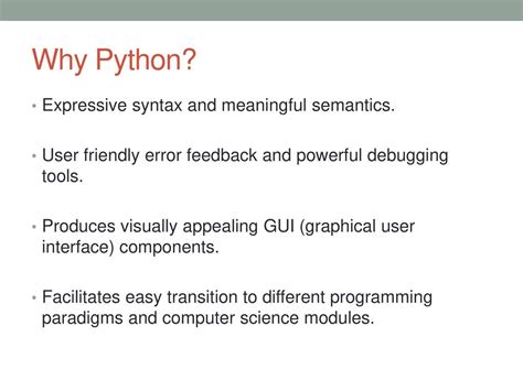 why python is expressive language
