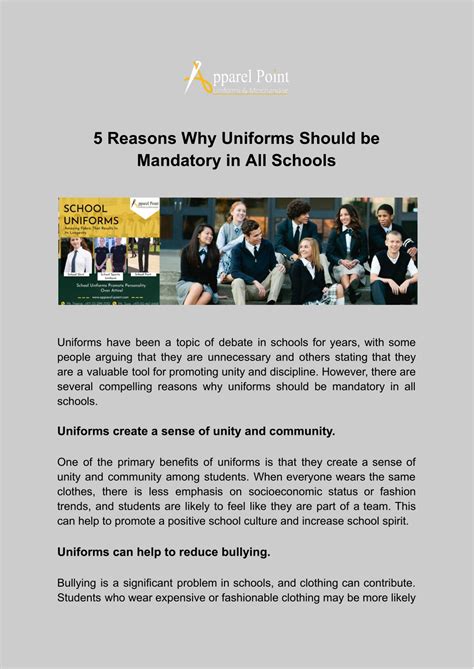 Why School Uniform Should Be Mandatory