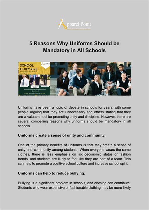 Why School Uniforms Should Be Compulsory