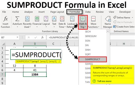 why sumproduct is used in excel
