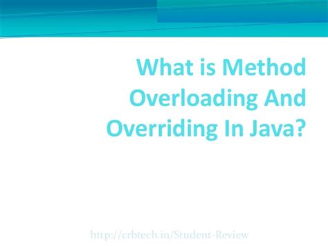 why we use method overloading and overriding in java