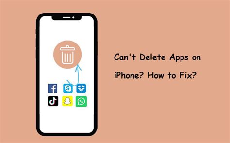 why won't apps delete from my iphone