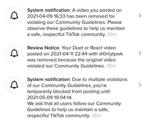 why would a tik tok account get banned