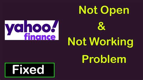 Why Yahoo Finance App Not Working?
