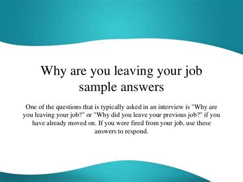 why you left your previous job best answer