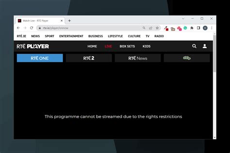 Why does rte player not work?