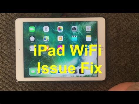 Wi-Fi Error in iPad