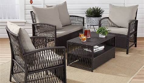 Best Choice Products 4 Piece Wicker Patio Furniture Set W Tempered