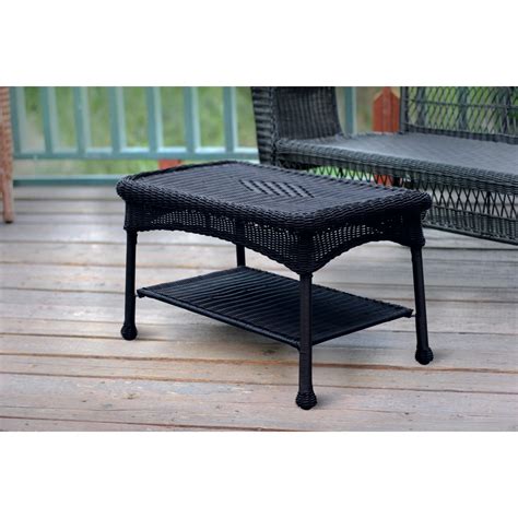 Wicker Coffee Table Black