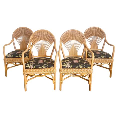 Wicker Dining Chairs Set