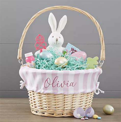 Wicker Easter Baskets Personalized