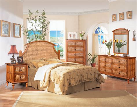 Wicker Rattan Bedroom Set