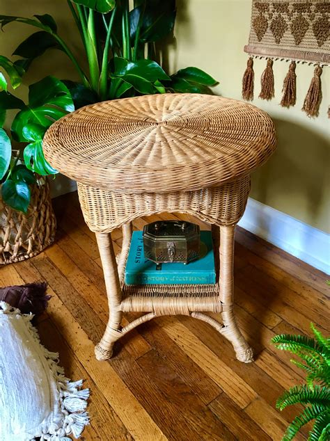 Wicker Side Table
