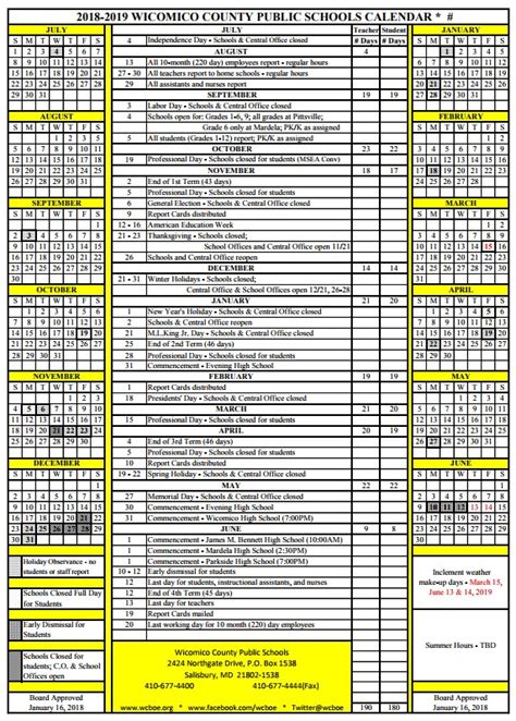 Wicomico County Board Of Education Calendar 2024