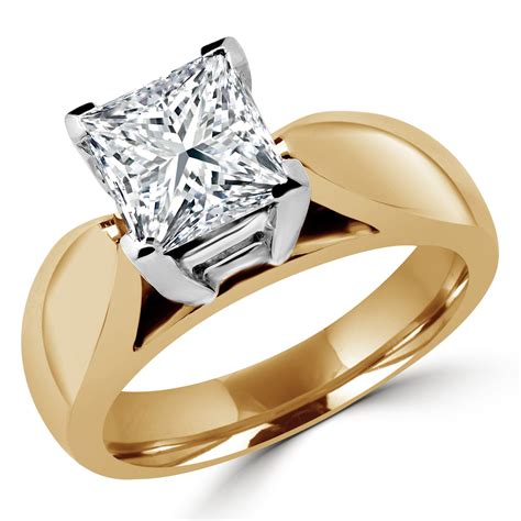 wide band engagement rings yellow gold